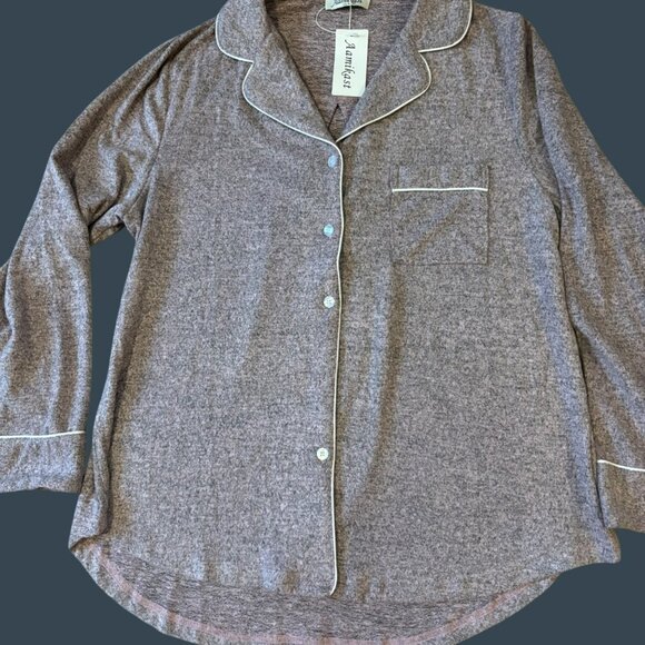 Aamikast Womens Soft Heathered Pajama Set Sz L - Picture 2 of 10